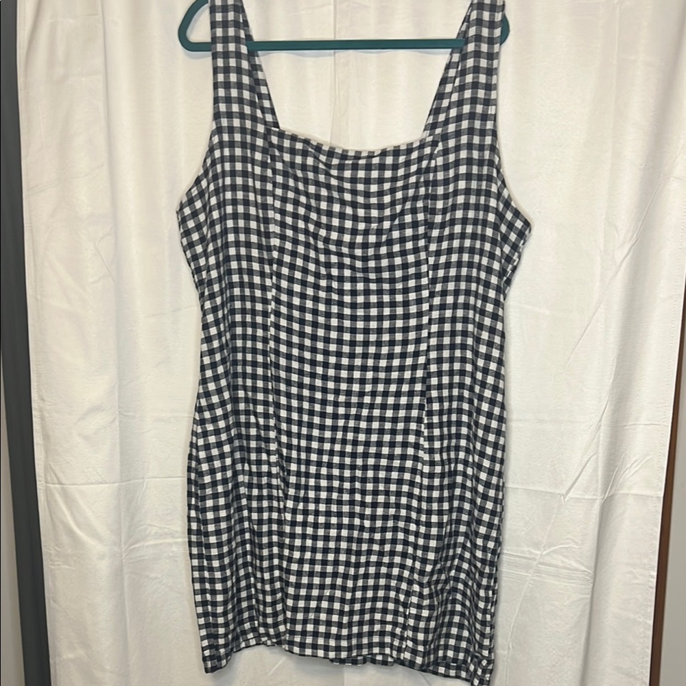 Old Navy Black and White Gingham Tank Dress